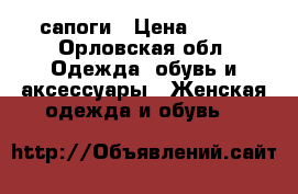 сапоги › Цена ­ 500 - Орловская обл. Одежда, обувь и аксессуары » Женская одежда и обувь   